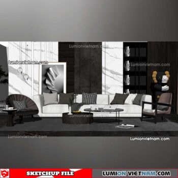 230119. Sofa Set Sketchup Models