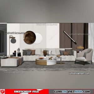 230119. Sofa Set Sketchup Models