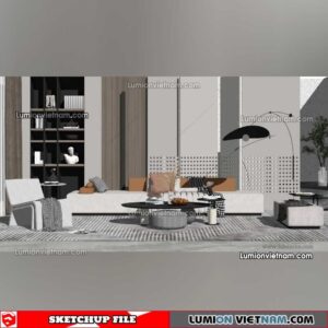 230119. Sofa Set Sketchup Models