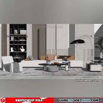 230119. Sofa Set Sketchup Models