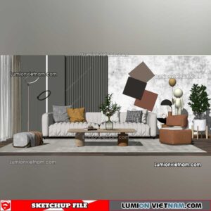 230119. Sofa Set Sketchup Models
