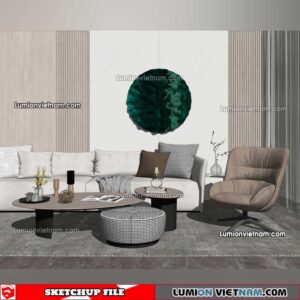 230119. Sofa Set Sketchup Models