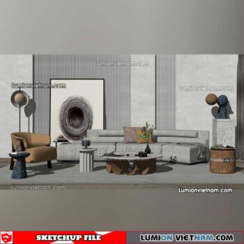 230119. Sofa Set Sketchup Models
