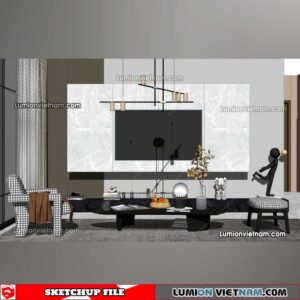 230119. Sofa Set Sketchup Models