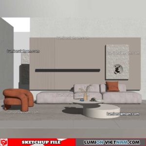 230119. Sofa Set Sketchup Models