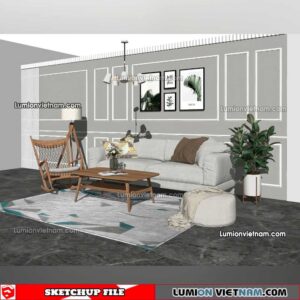 230119. Sofa Set Sketchup Models