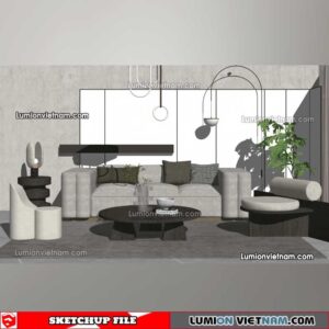 230119. Sofa Set Sketchup Models
