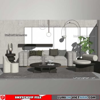 230119. Sofa Set Sketchup Models