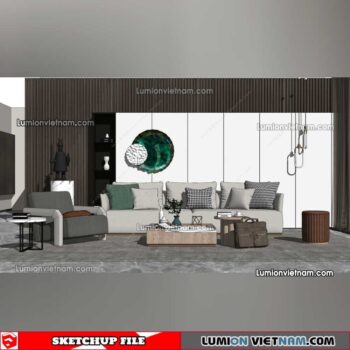 230119. Sofa Set Sketchup Models