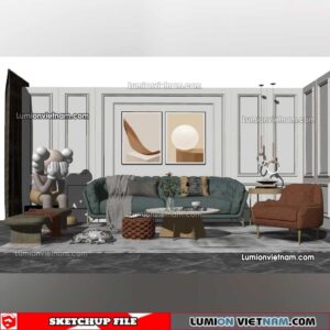 230119. Sofa Set Sketchup Models