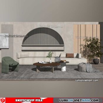 230119. Sofa Set Sketchup Models