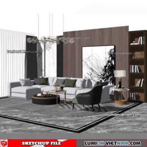 230119. Sofa Set Sketchup Models