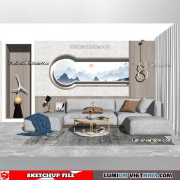 230119. Sofa Set Sketchup Models