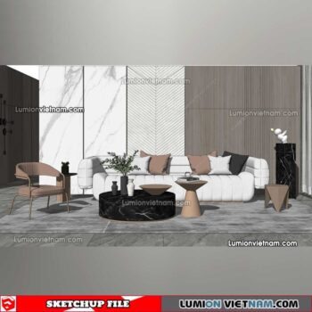 230119. Sofa Set Sketchup Models