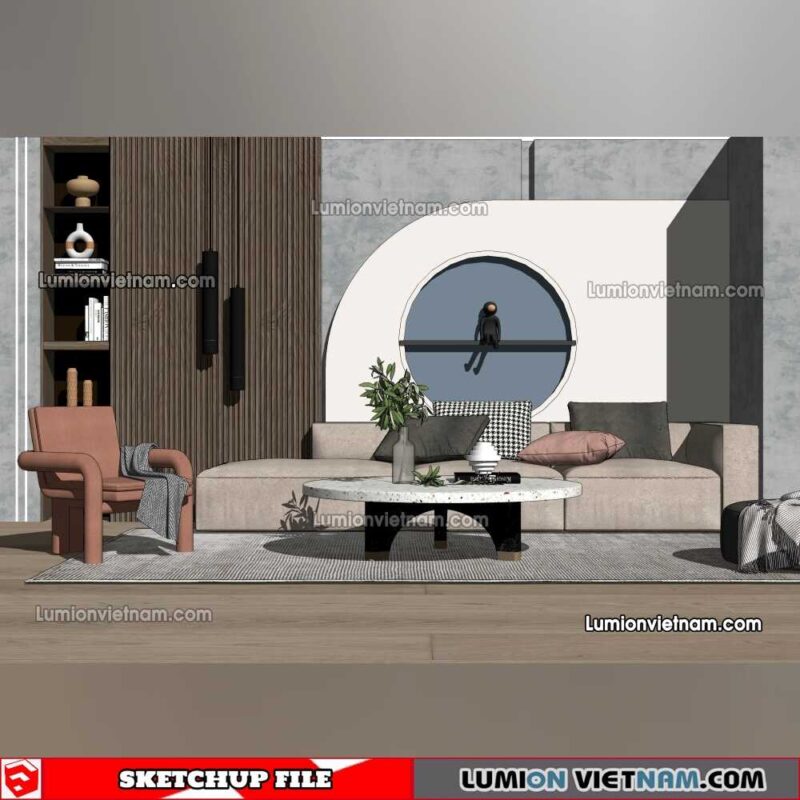 230119. Sofa Set Sketchup Models
