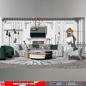 230119. Sofa Set Sketchup Models