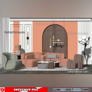 230119. Sofa Set Sketchup Models