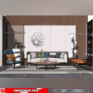 230119. Sofa Set Sketchup Models