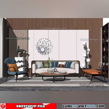 230119. Sofa Set Sketchup Models