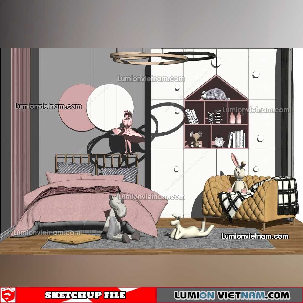 230122-Combo-Bed-(17)-Sketchup-Models