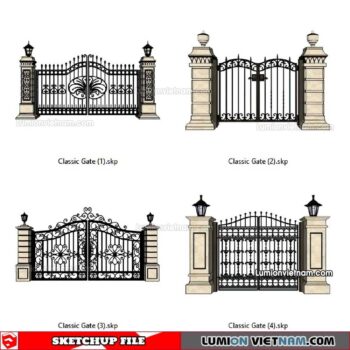 230301. Classic Gate Sketchup Models