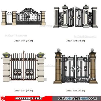 230301. Classic Gate Sketchup Models