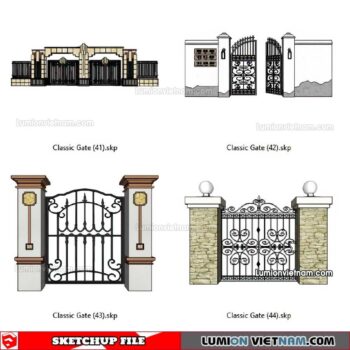 230301. Classic Gate Sketchup Models