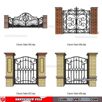 230301. Classic Gate Sketchup Models
