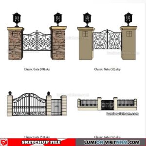 230301. Classic Gate Sketchup Models