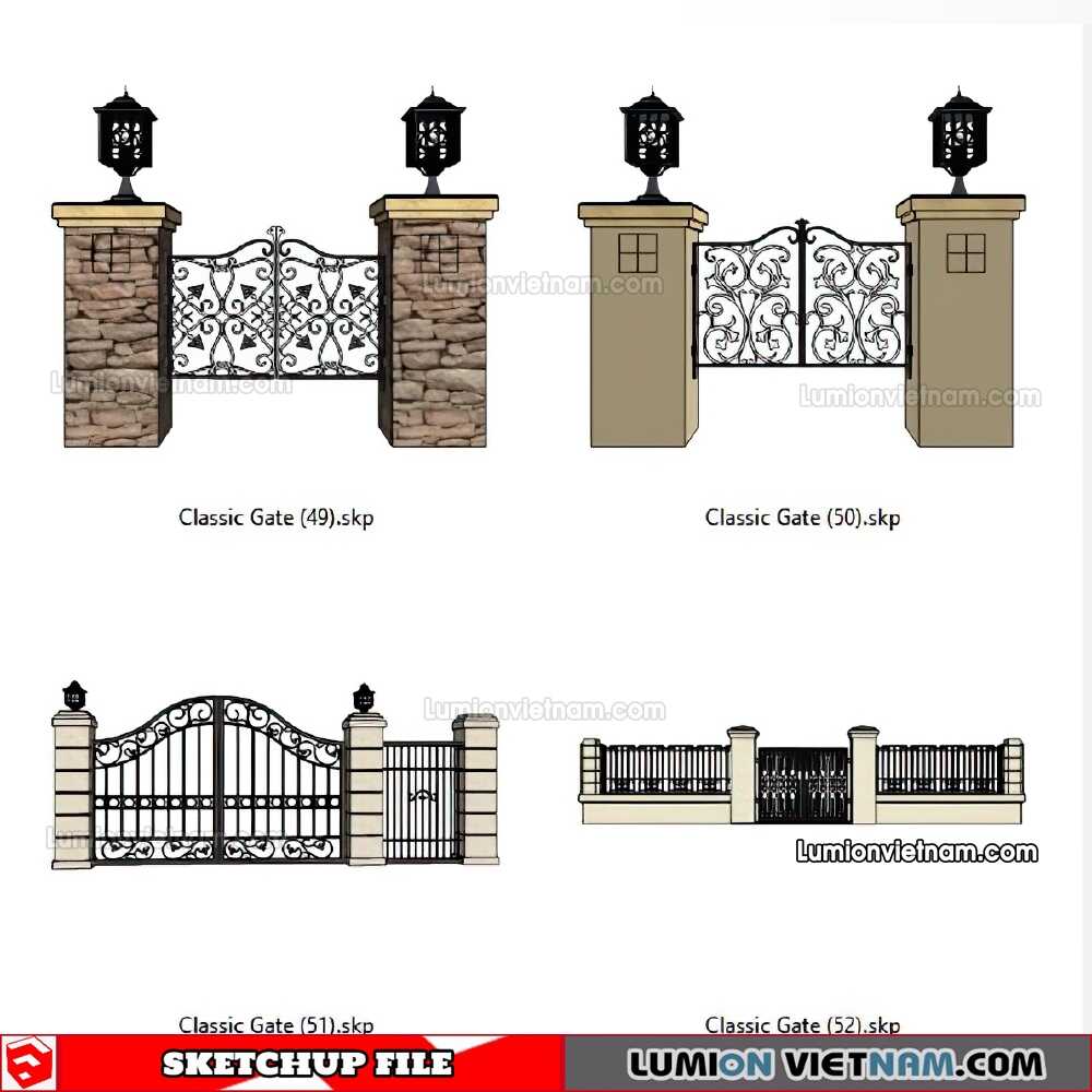 230301-Classic-Gate-(13)-Sketchup-Models