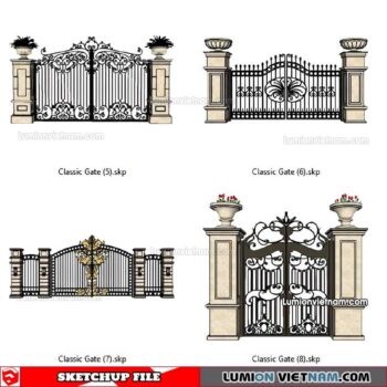 230301. Classic Gate Sketchup Models
