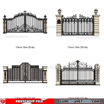 230301. Classic Gate Sketchup Models