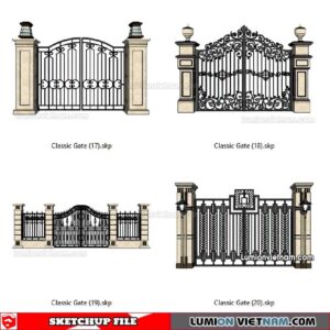 230301. Classic Gate Sketchup Models