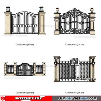 230301. Classic Gate Sketchup Models