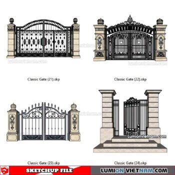 230301. Classic Gate Sketchup Models