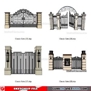 230301. Classic Gate Sketchup Models