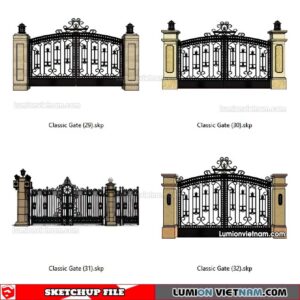 230301. Classic Gate Sketchup Models
