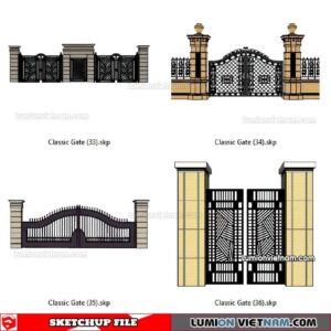 230301. Classic Gate Sketchup Models