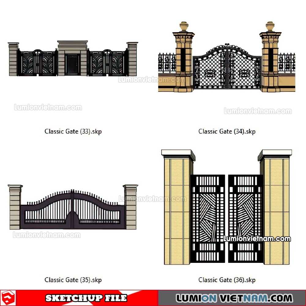 230301-Classic-Gate-(9)-Sketchup-Models
