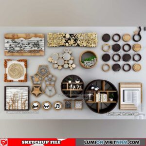 230205. Wall Decor Sketchup Models