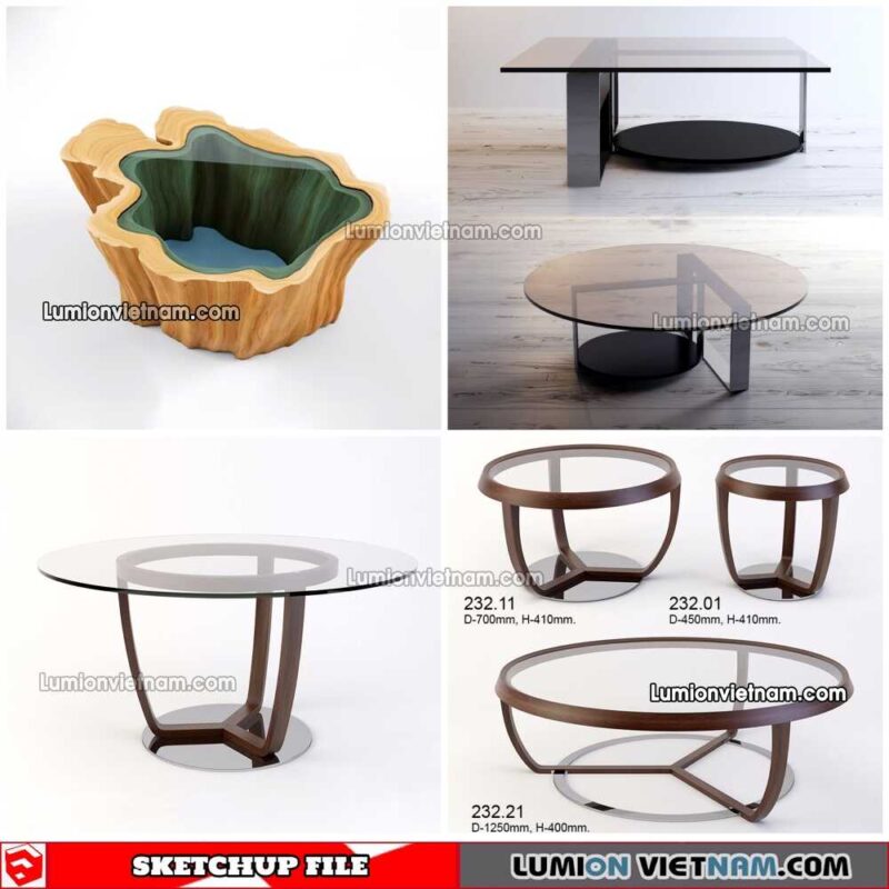 230209. Tea Table Sketchup Models