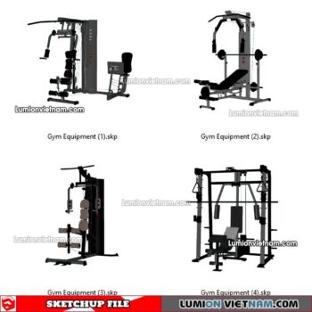230216. Gym Equipment Sketchup Models