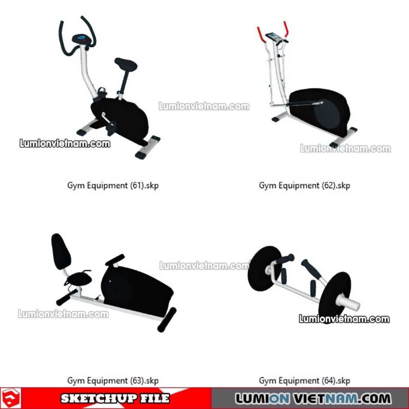 230216. Gym Equipment Sketchup Models