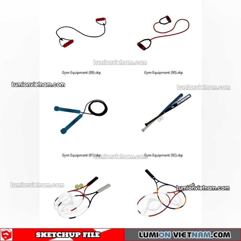 230216. Gym Equipment Sketchup Models