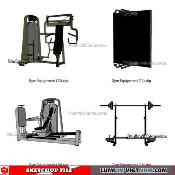 230216. Gym Equipment Sketchup Models
