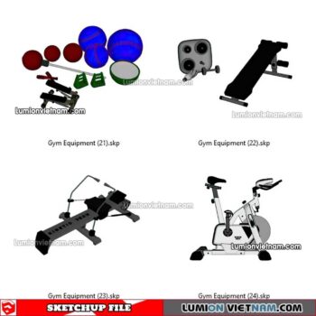 230216. Gym Equipment Sketchup Models