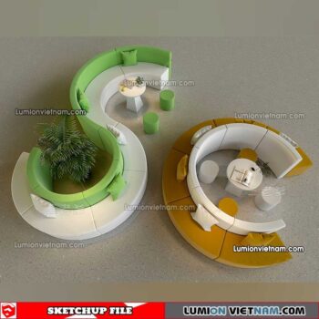 230223. Restaurant Table And Chairs Sketchup Models