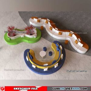 230223. Restaurant Table And Chairs Sketchup Models