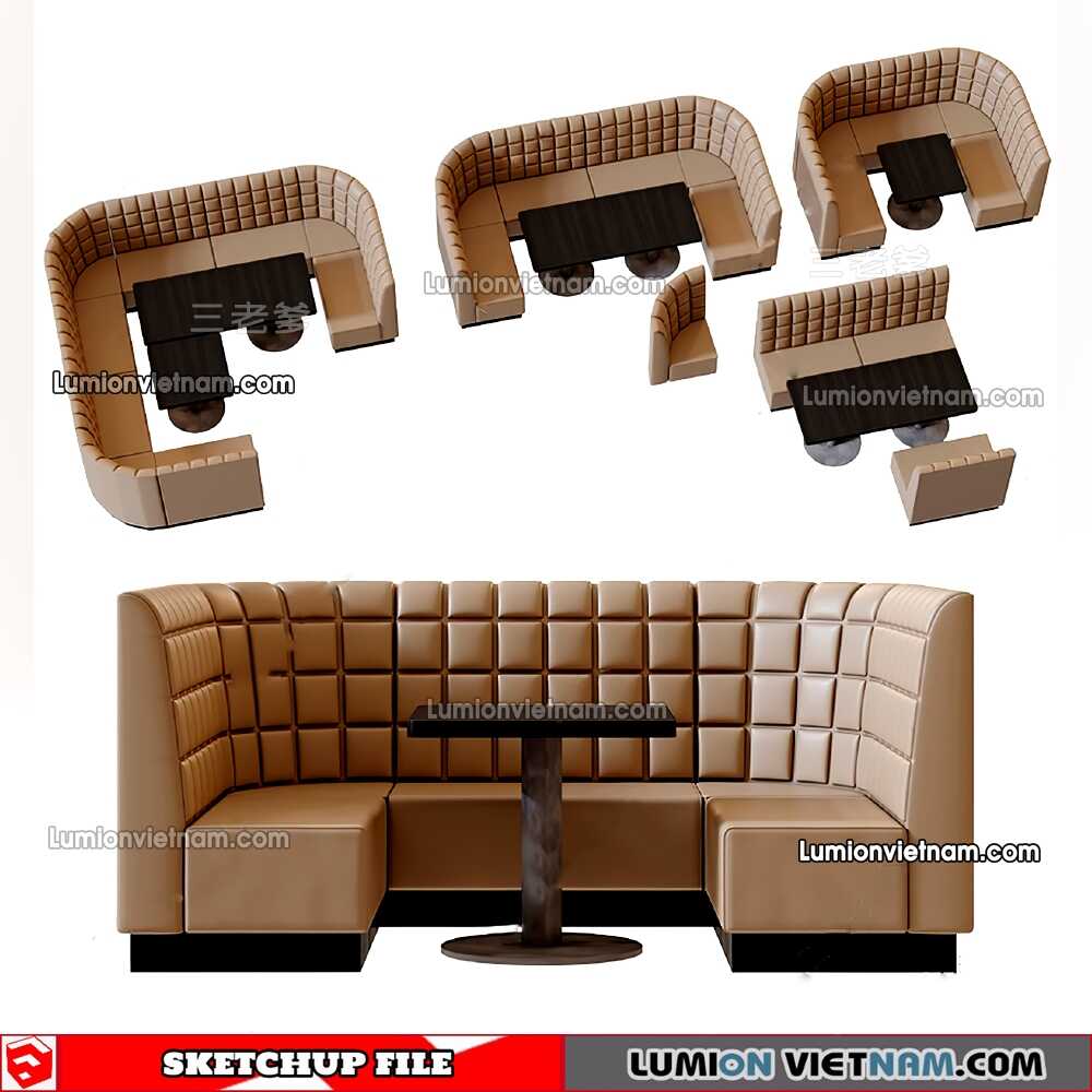 230223-Restaurant-Table-And-Chairs-(14)-Sketchup-Models