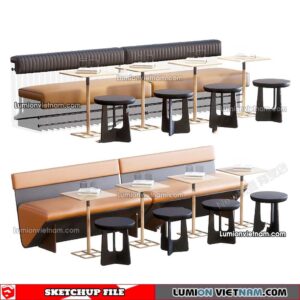 230223. Restaurant Table And Chairs Sketchup Models